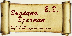 Bogdana Đerman vizit kartica